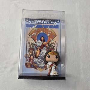 Funko Wonder Woman Figure with Comic Art Display